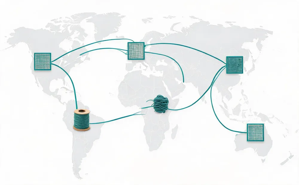 Global Tencel material inquiry routing map