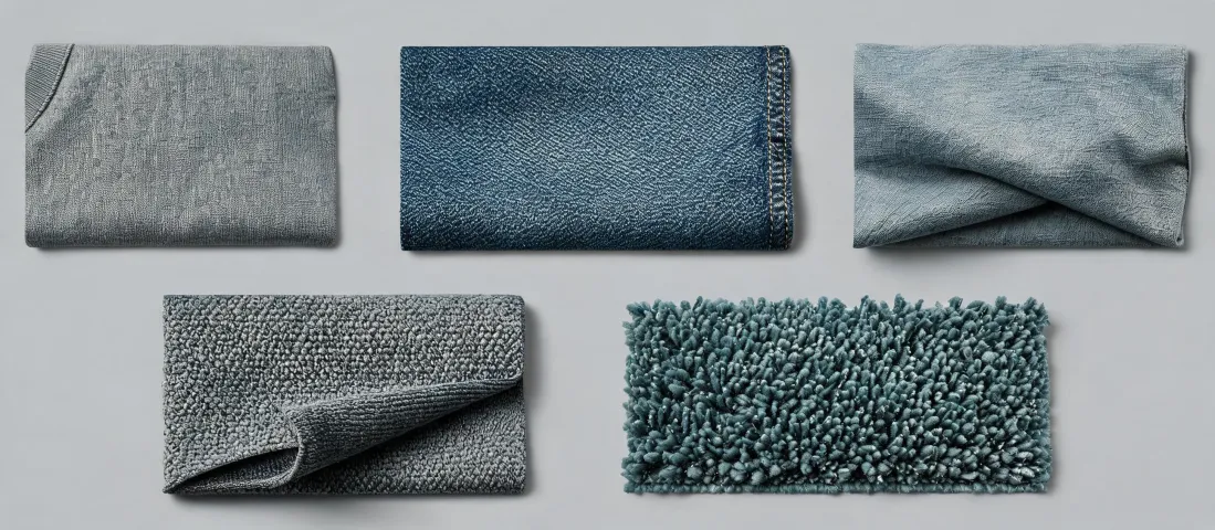 Apparel denim bedding and interior textile applications